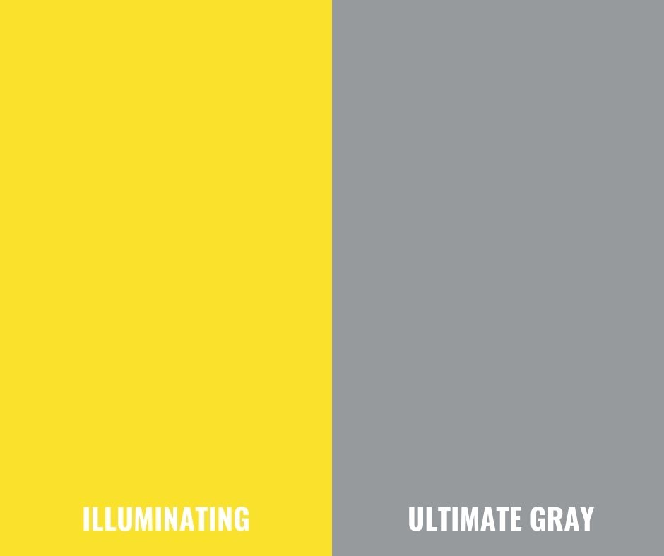 pantone illuminating si ultimate gray pentru peretele casei